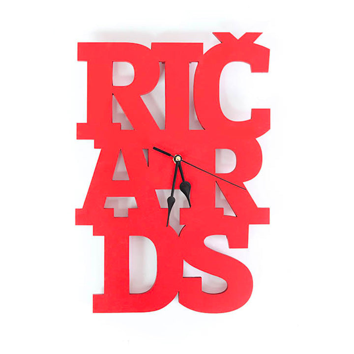 Personalizēts pulkstenis "Ričards" sarkans